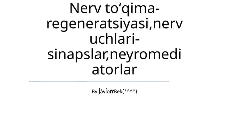 Nerv toqima-regeneratsiyasi