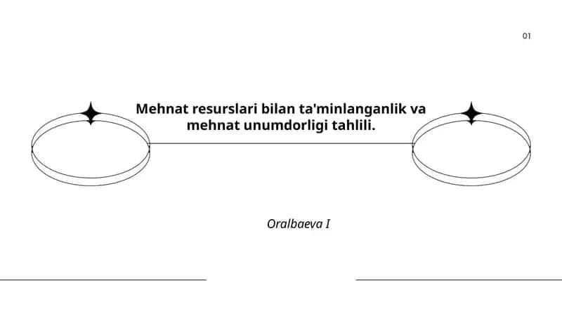 Mehnat resurslari bilan ta'minlanganlik va mehnat unumdorligi tahlili