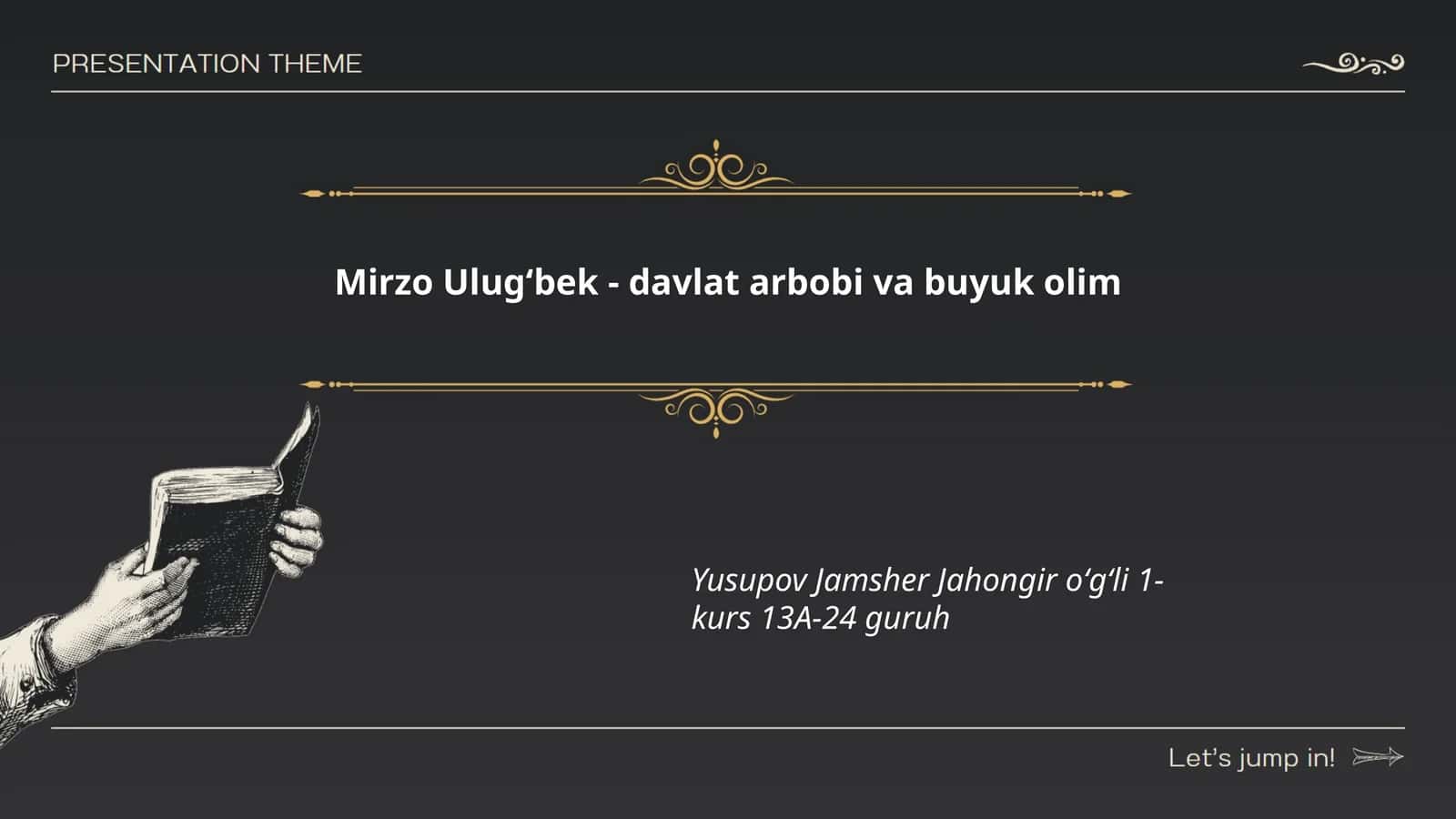 Mirzo Ulug'bek - davlat arbobi va buyuk olim