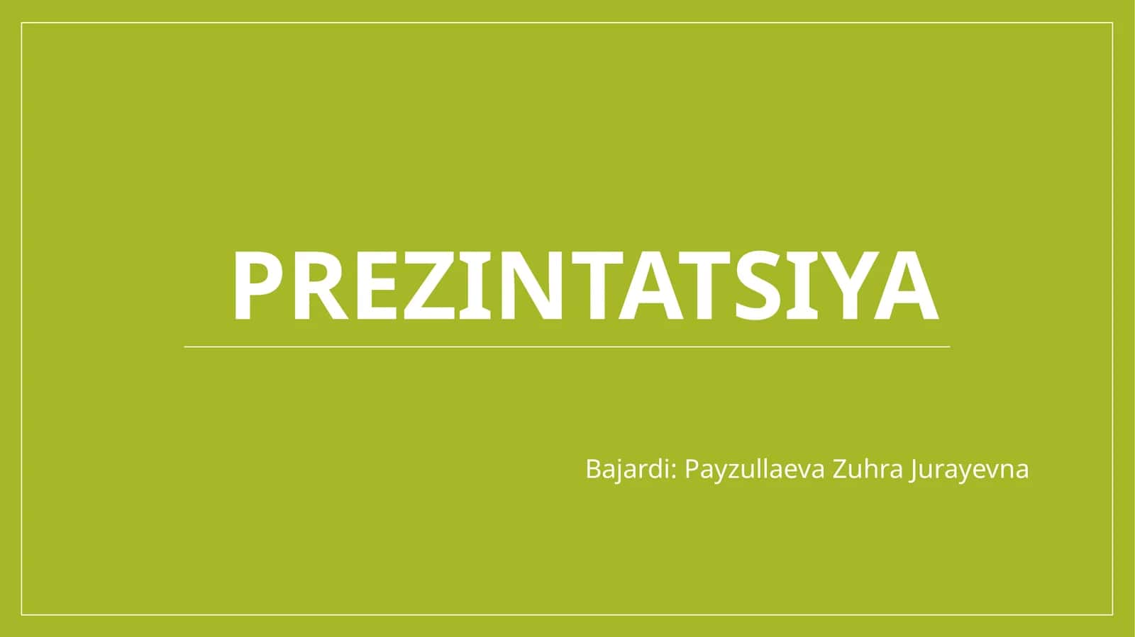 TARBIYACHI VA UNING JAMIYATDA TUTGANOʼRNI