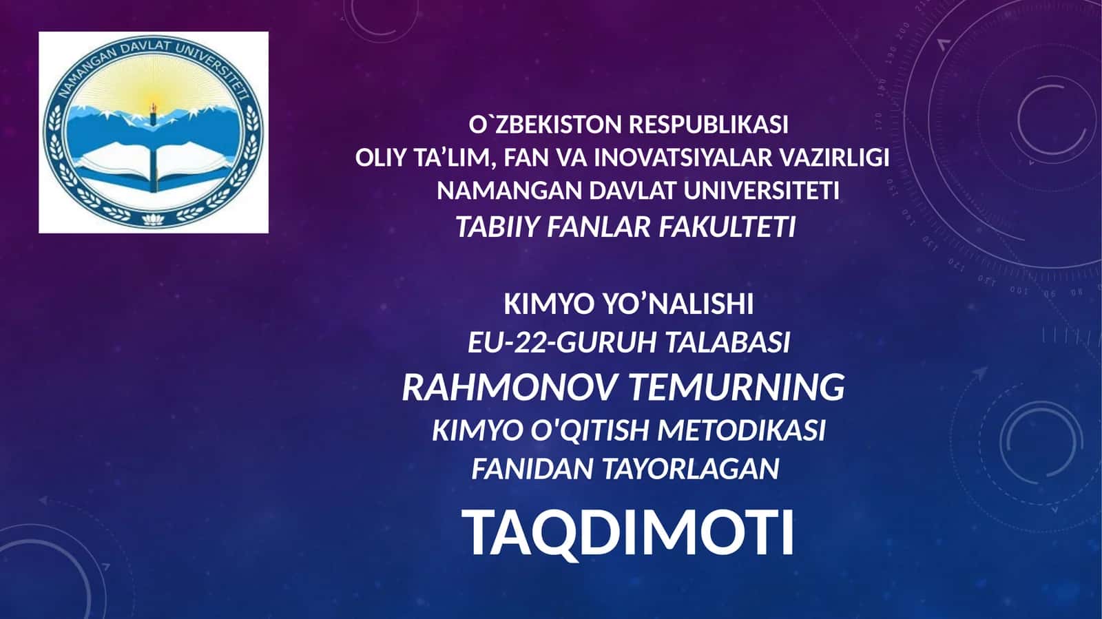Simmetriya elementlari sinflari