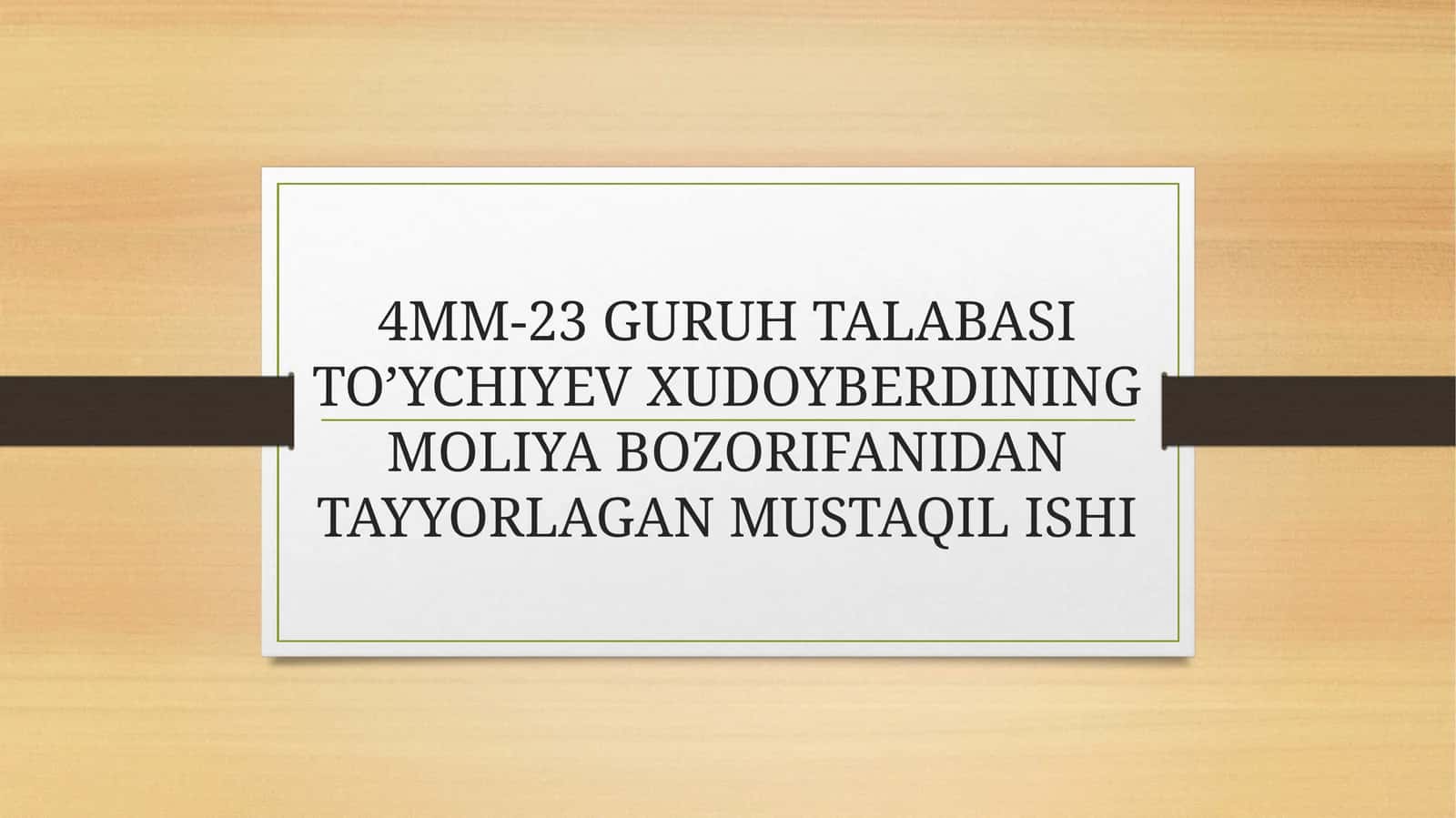 Qimmatbaho metallar bozori