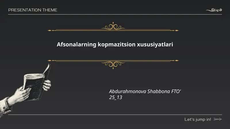 Afsonalarning kopmazitsion xususiyatlari