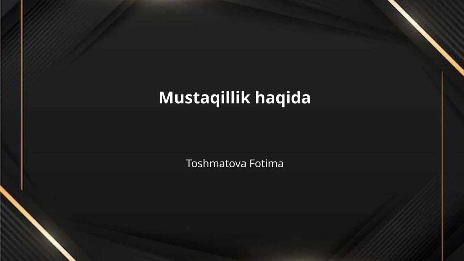 Mustaqillik haqida
