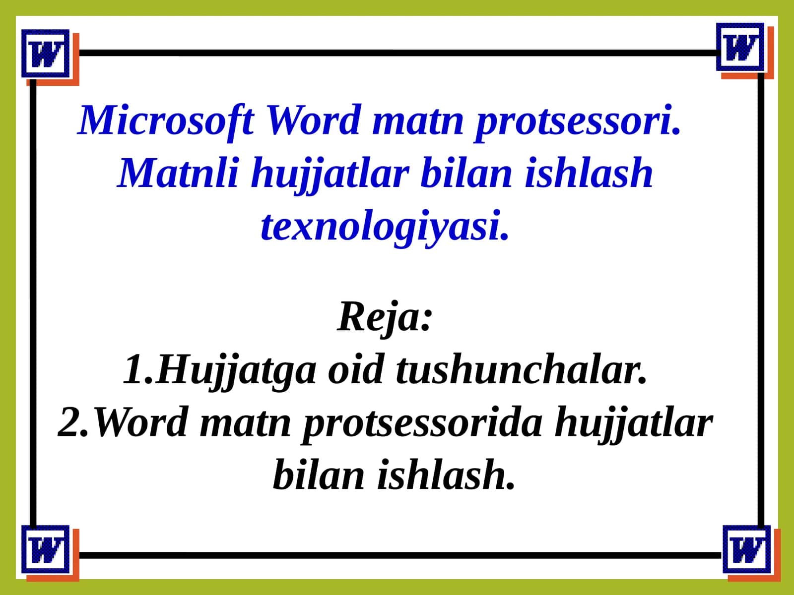Microsoft Word matn protsessori