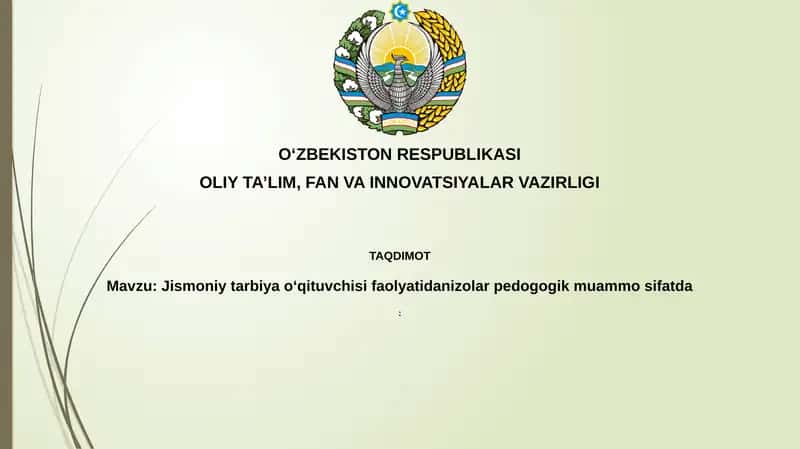 Jismoniy tarbiya o'qituvchisining mashg'ulotdan chetga chiqishi