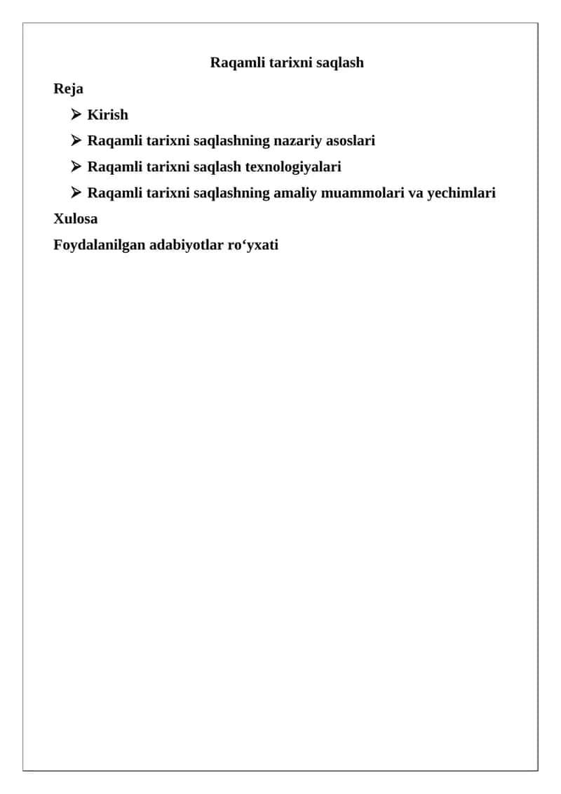 Raqamli tarixni saqlash