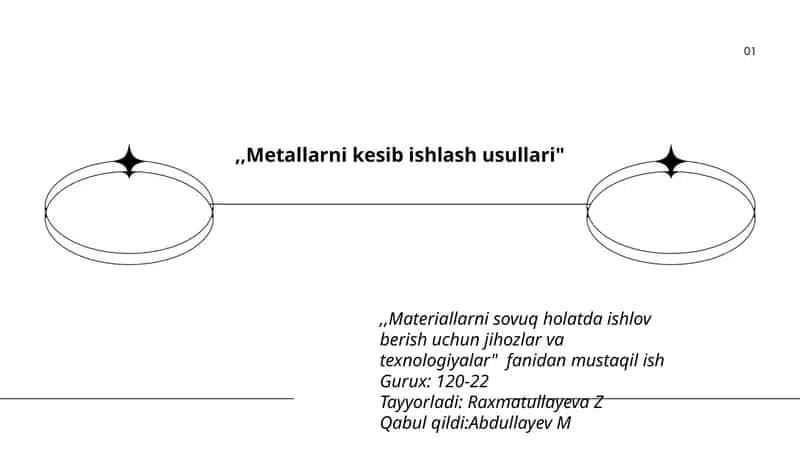 Metallarni kesib ishlash usullari