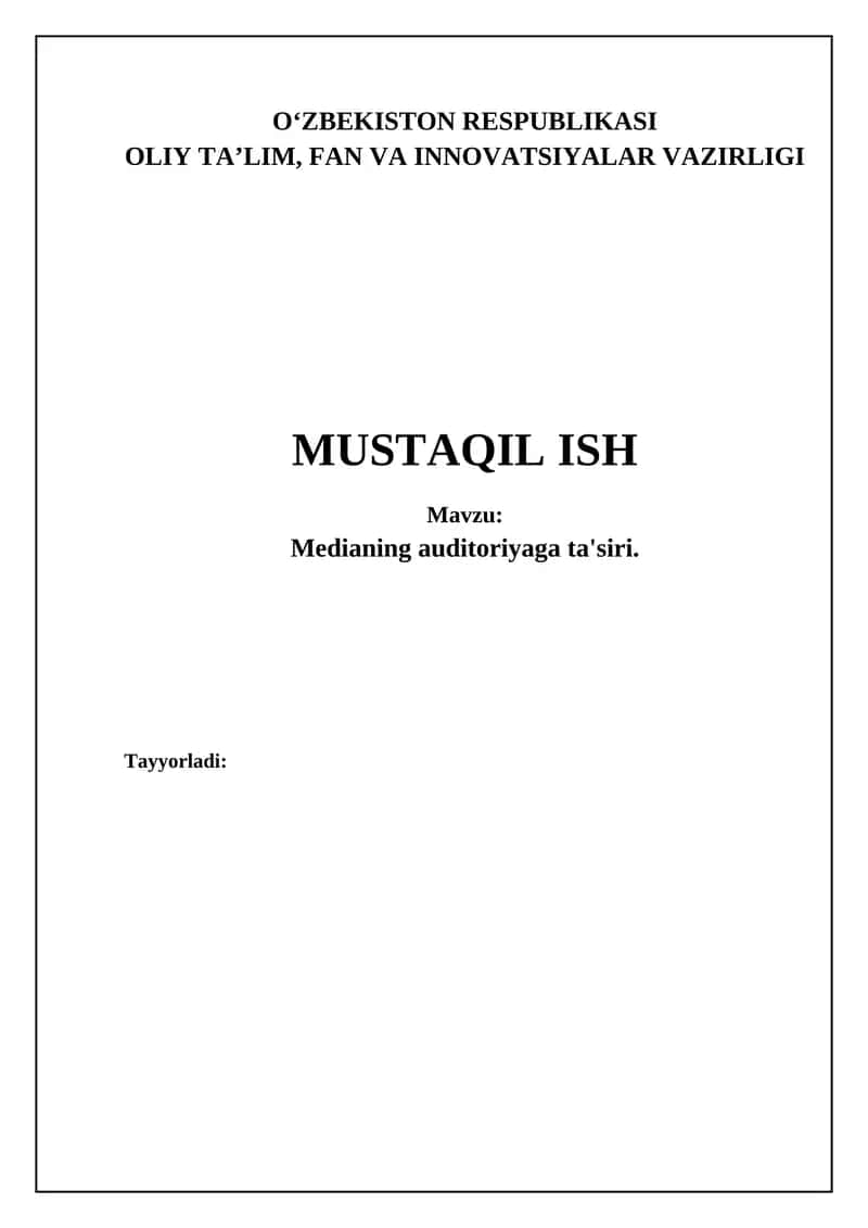 Medianing auditoriyaga ta'siri