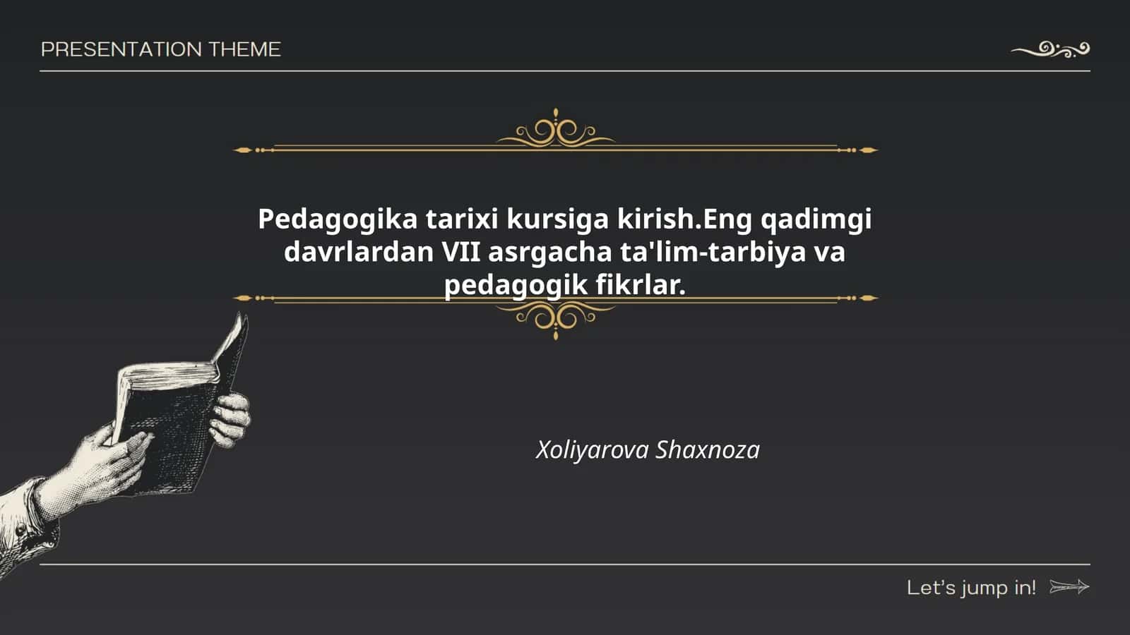 Pedagogika tarixi kursi