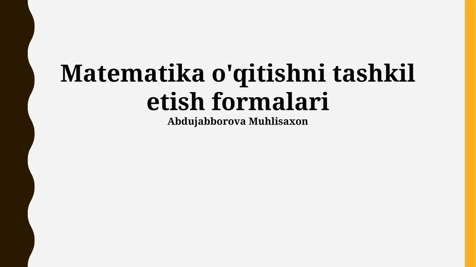 Integratsiyalashgan ta'lim
