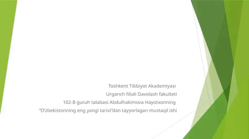 O‘zbekistonning eng yaxshi tarixi
