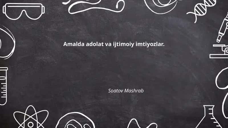 Amalda adolat va ijtimoiy imtiyozlar