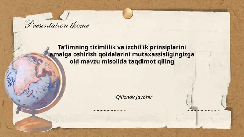 Kompyuter fanlari ta'limida o'quv rejasini tizimlilik va izchillik prinsiplari asosida tashkil etish qoidalari