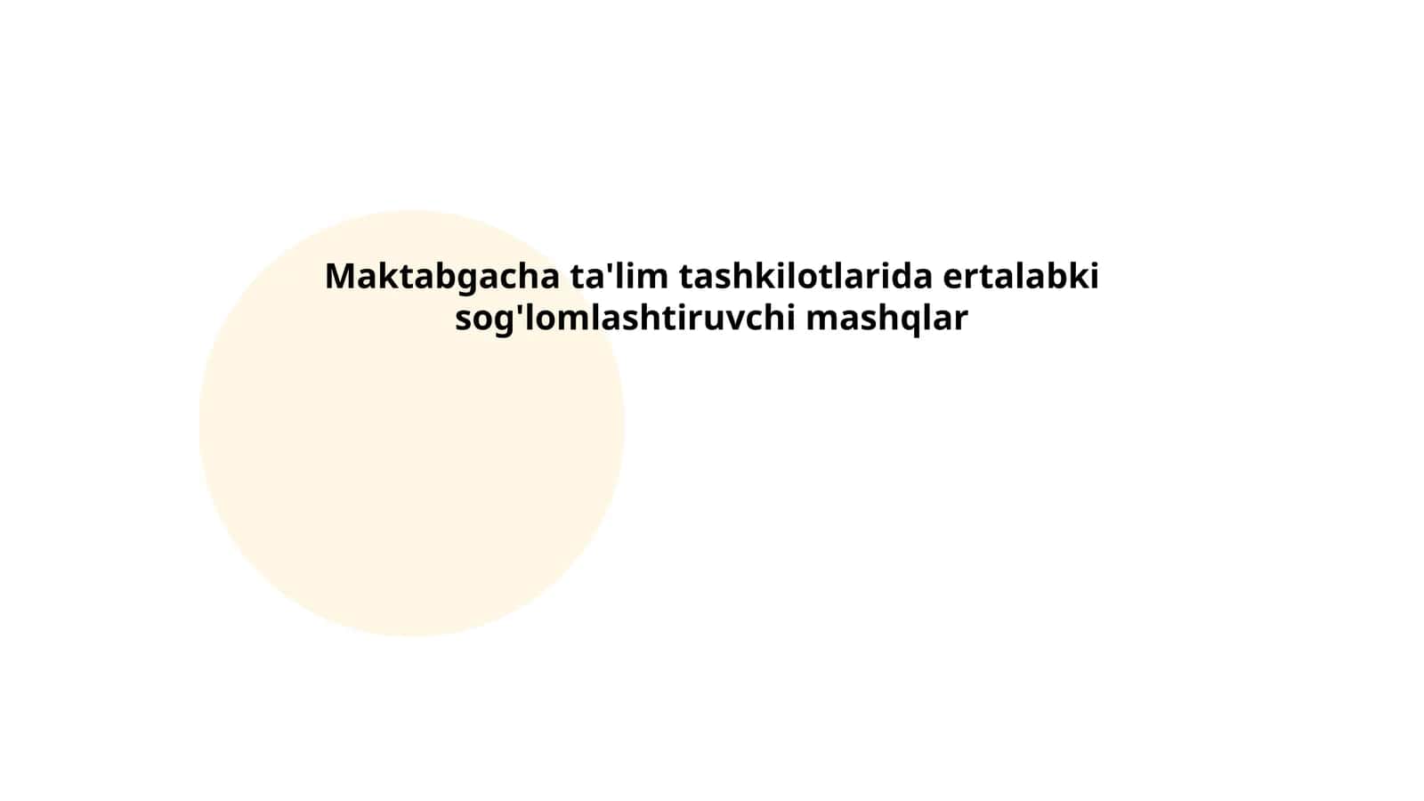 Jismoniy tarbiya va maktabgacha yosh