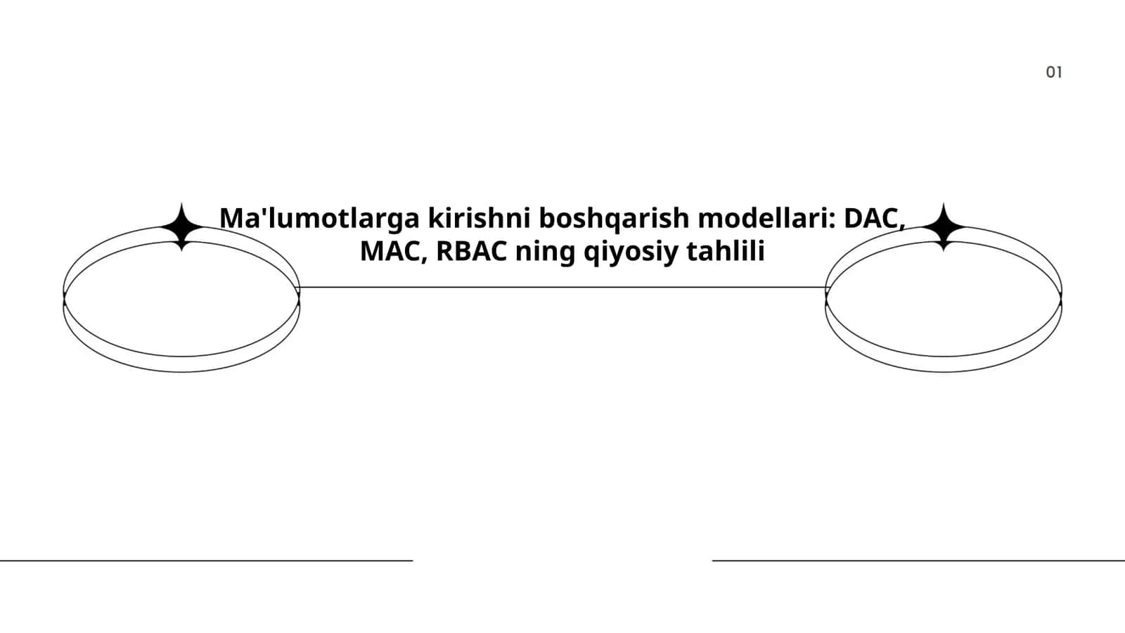 Ma'lumotlarga kirishni boshqarish modellari: DAC, MAC, RBAC ning qiyosiy tahlili