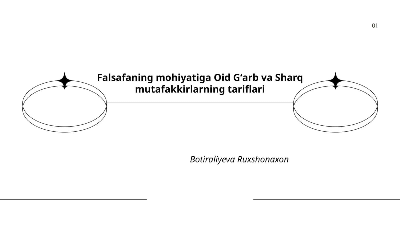 Gʻarb va Sharq mutafakkirlarning falsafiga doir