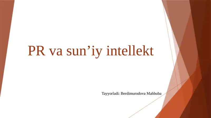PR Sun’iy Intellekt
