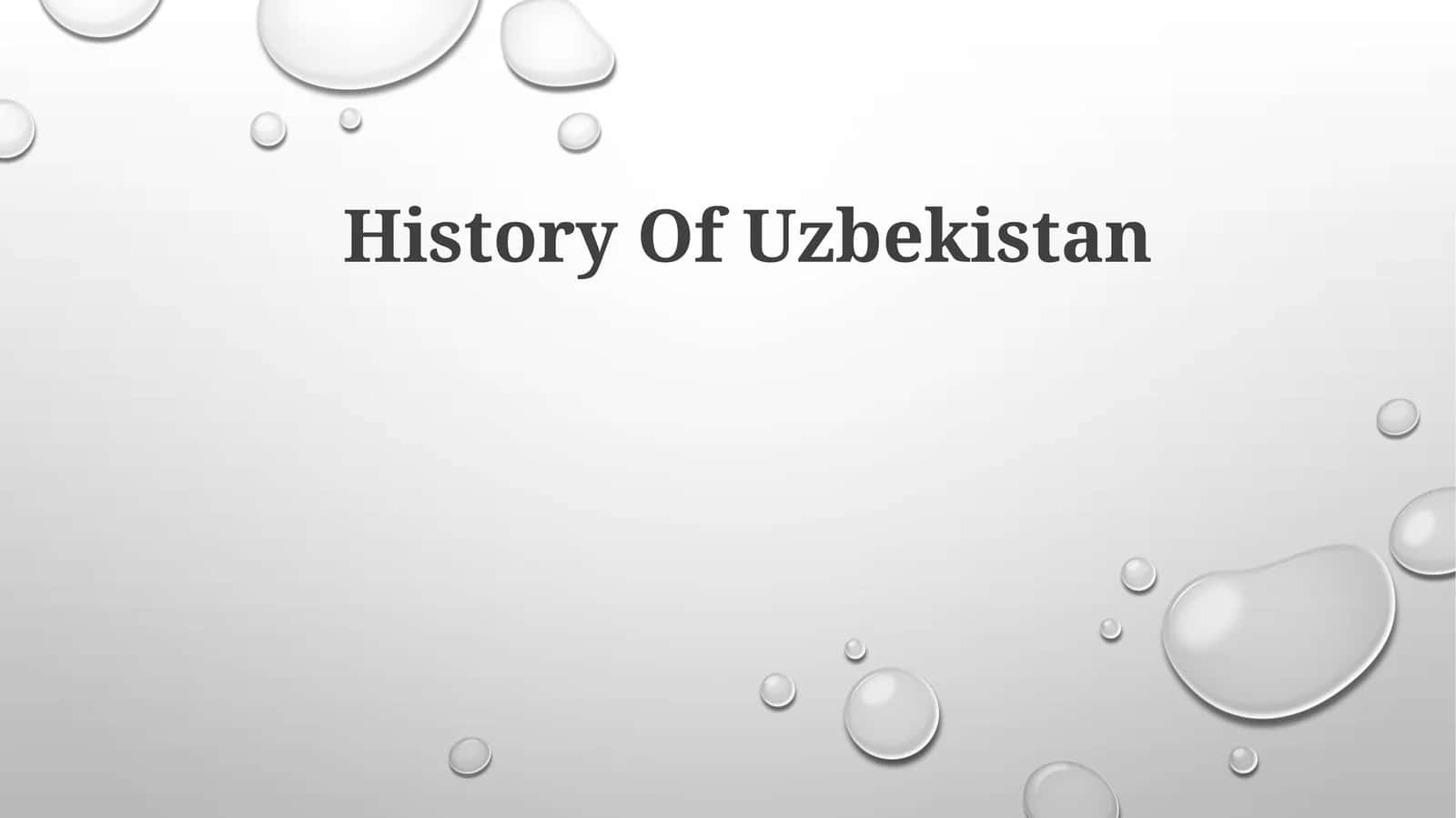 History Of Uzbekistan