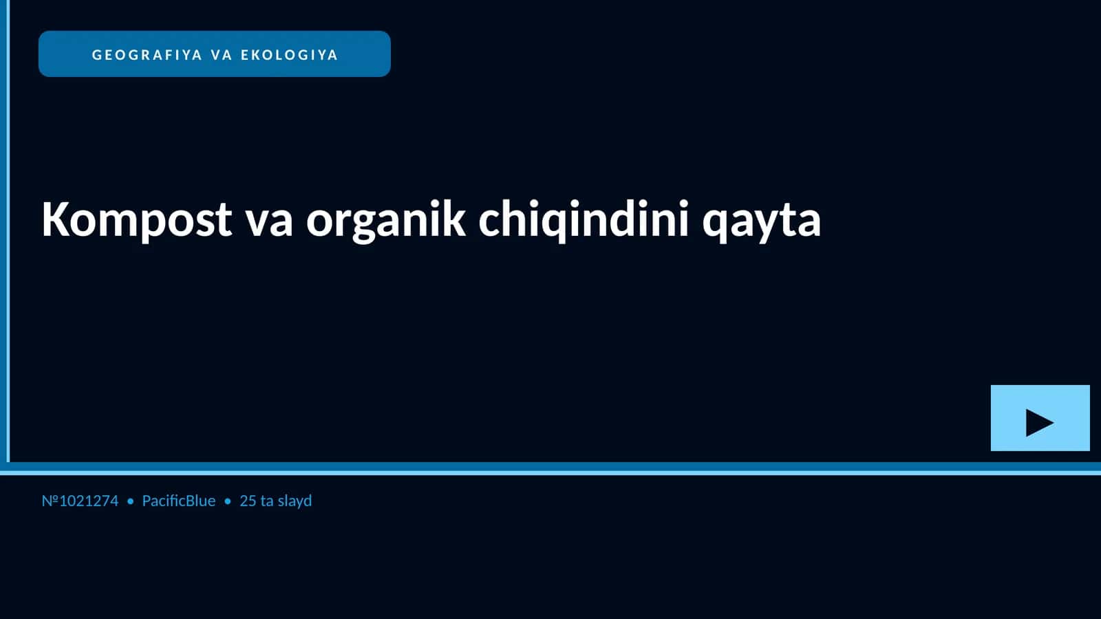 GEOGRAFIYA VA EKOLOGIYA