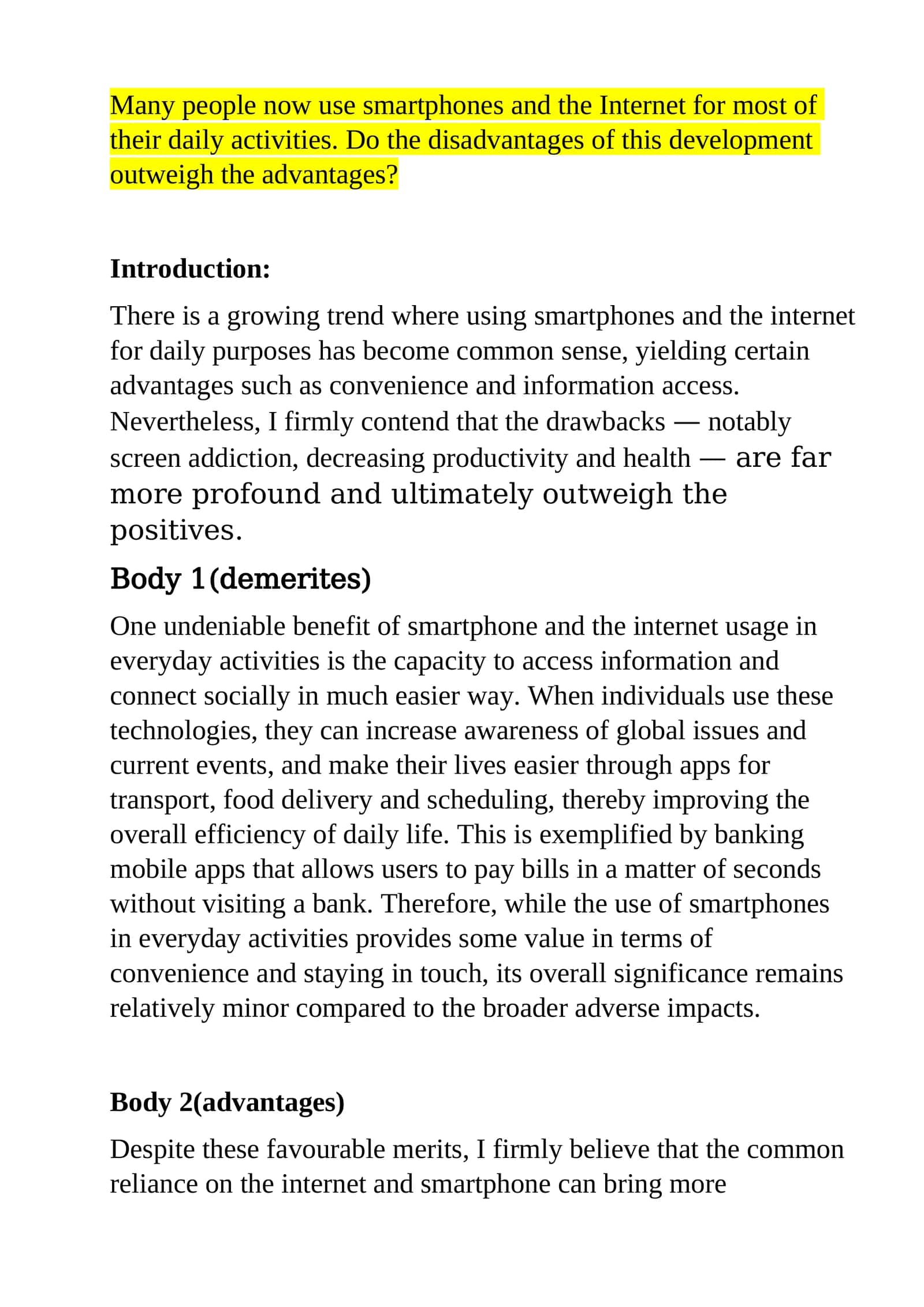 Advantages and Disadvantages of Smartphone and Internet Usage