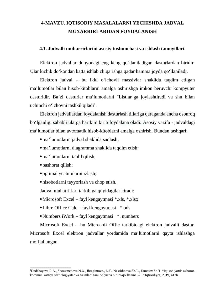 Elektron jadvallar