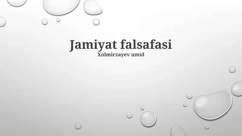 Jamiyat falsafasi