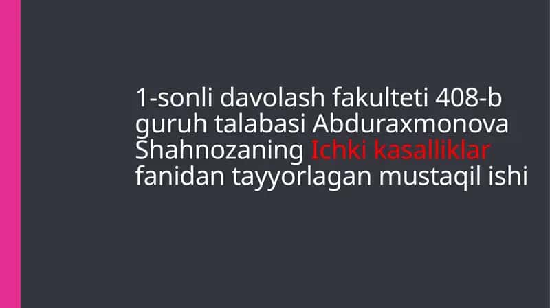 Bo'g'im Sindromi va Uning Asosiy Kasalliklari