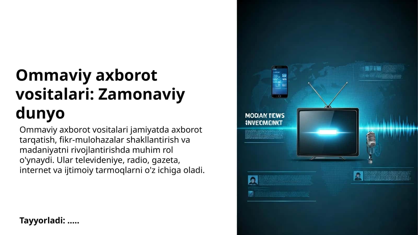 Matbuot: bosma ommaviy axborot vositalarining asosiy turlari
