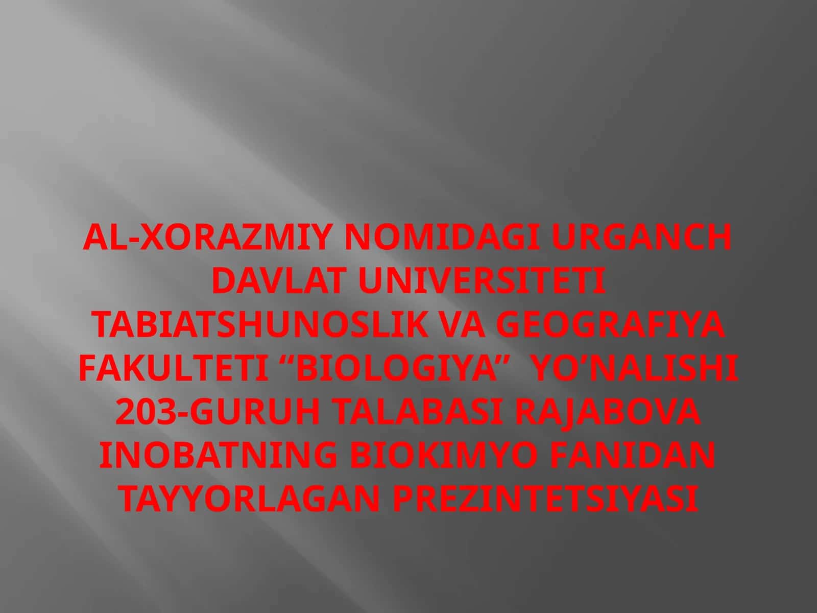 O'zbekistondagi Kimyogar Olimlarning Biokimyo va Kimyo Faniga Qo'shgan Xissalari