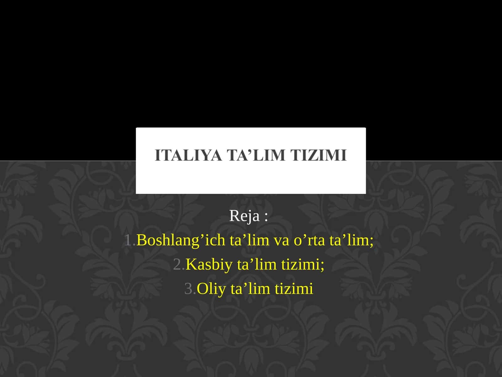 Italiya ta'lim tizimi
