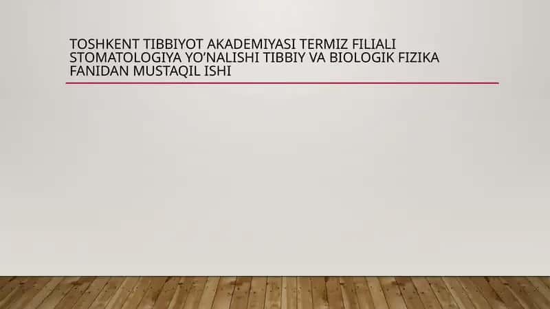 Lazerni tibbiyotda qo’llanishi