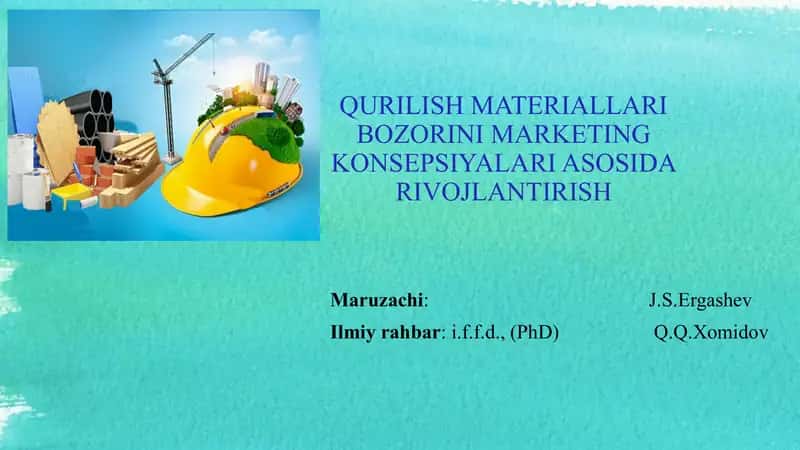 qurilish materiallari bozorini rivojlantirish