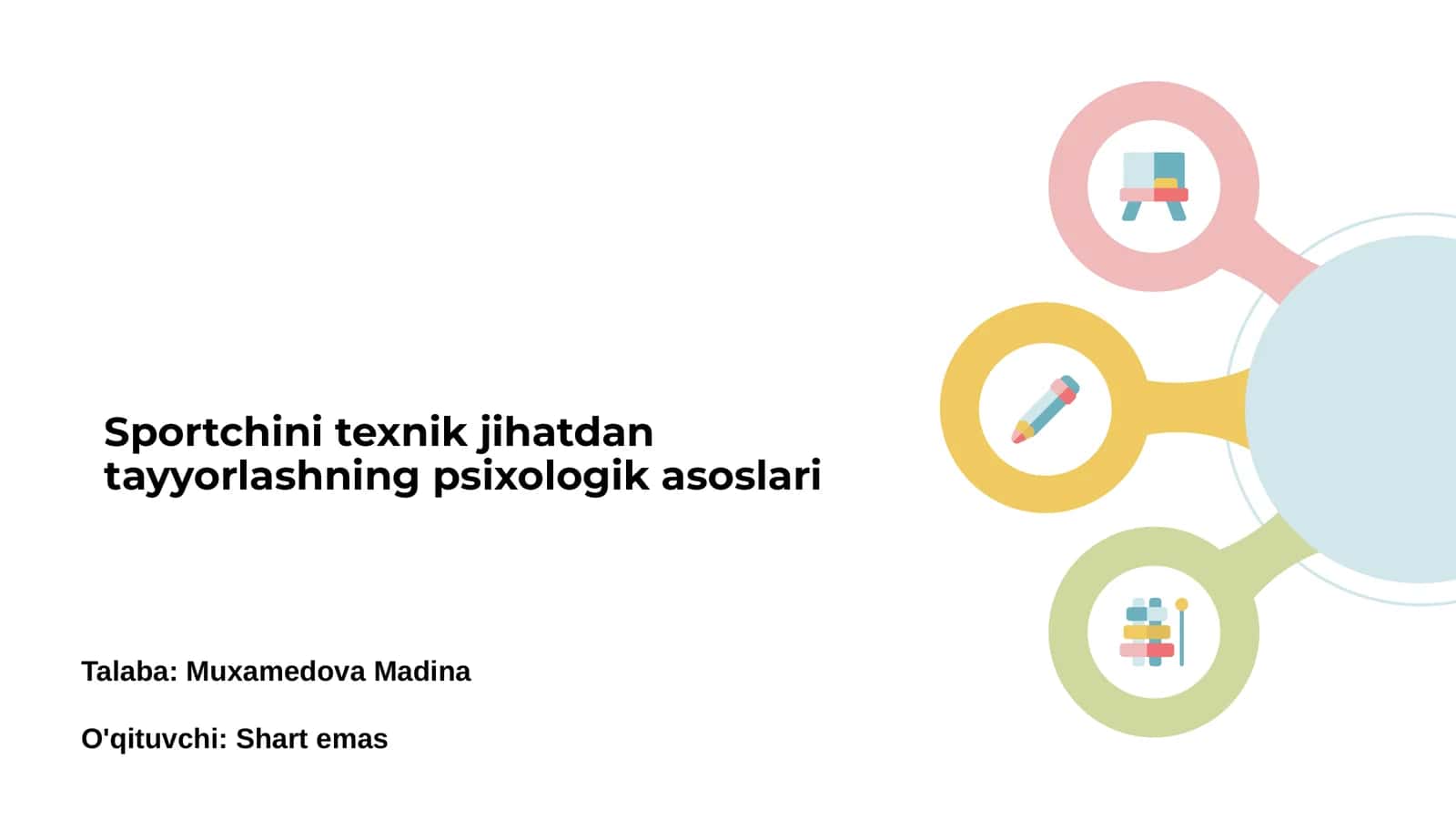 Sportchini texnik tayyorlashning psixologik asoslari