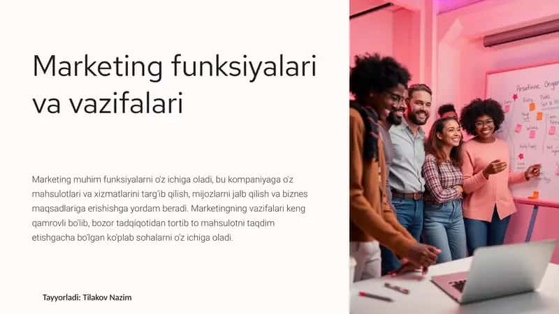 Marketing funksiyalari va vazifalari
