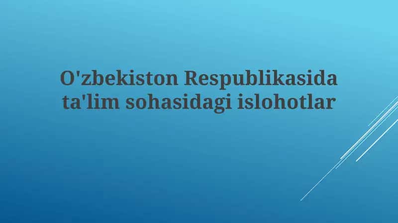 O'qituvchilarni tayyorlash va malakasini oshirish