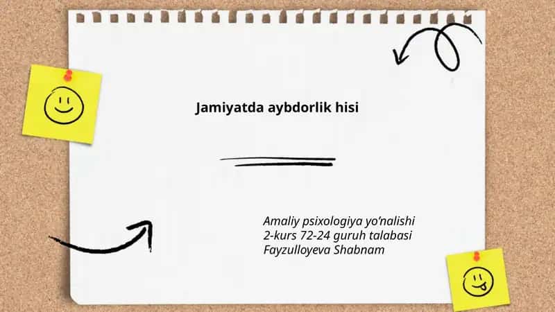 Jamiyatda Aybdorlik Hisi