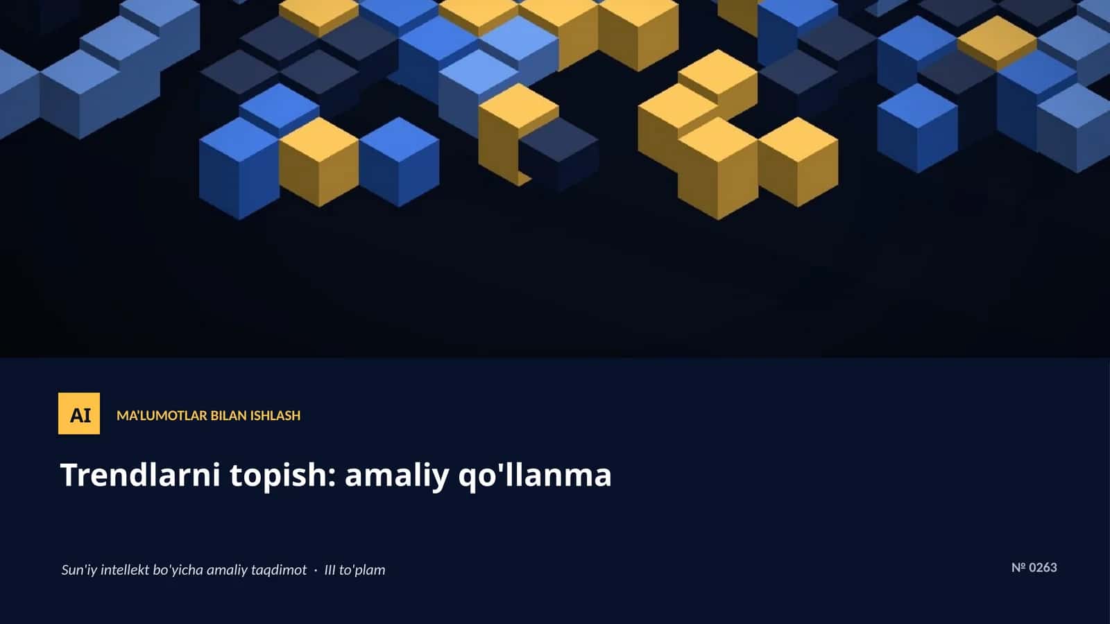 AI MA'LUMOTLAR BILAN ISHLASH