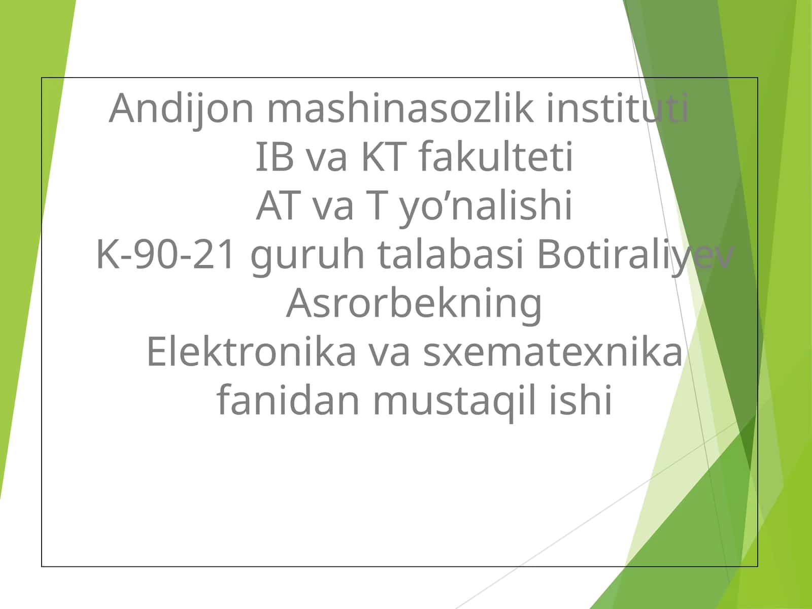 Tranzistorarni boshqarish impulslari