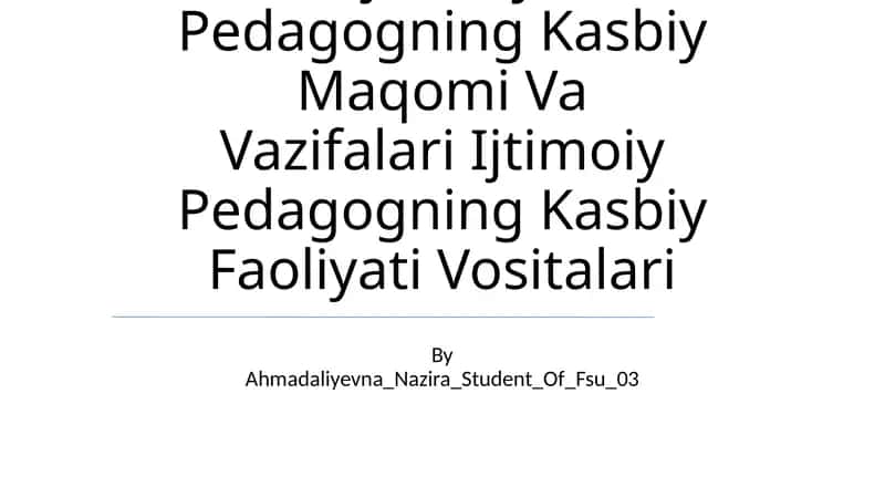 Ijtimoiy Pedagogik Texnologiya Strukturasi Va Mazmuni