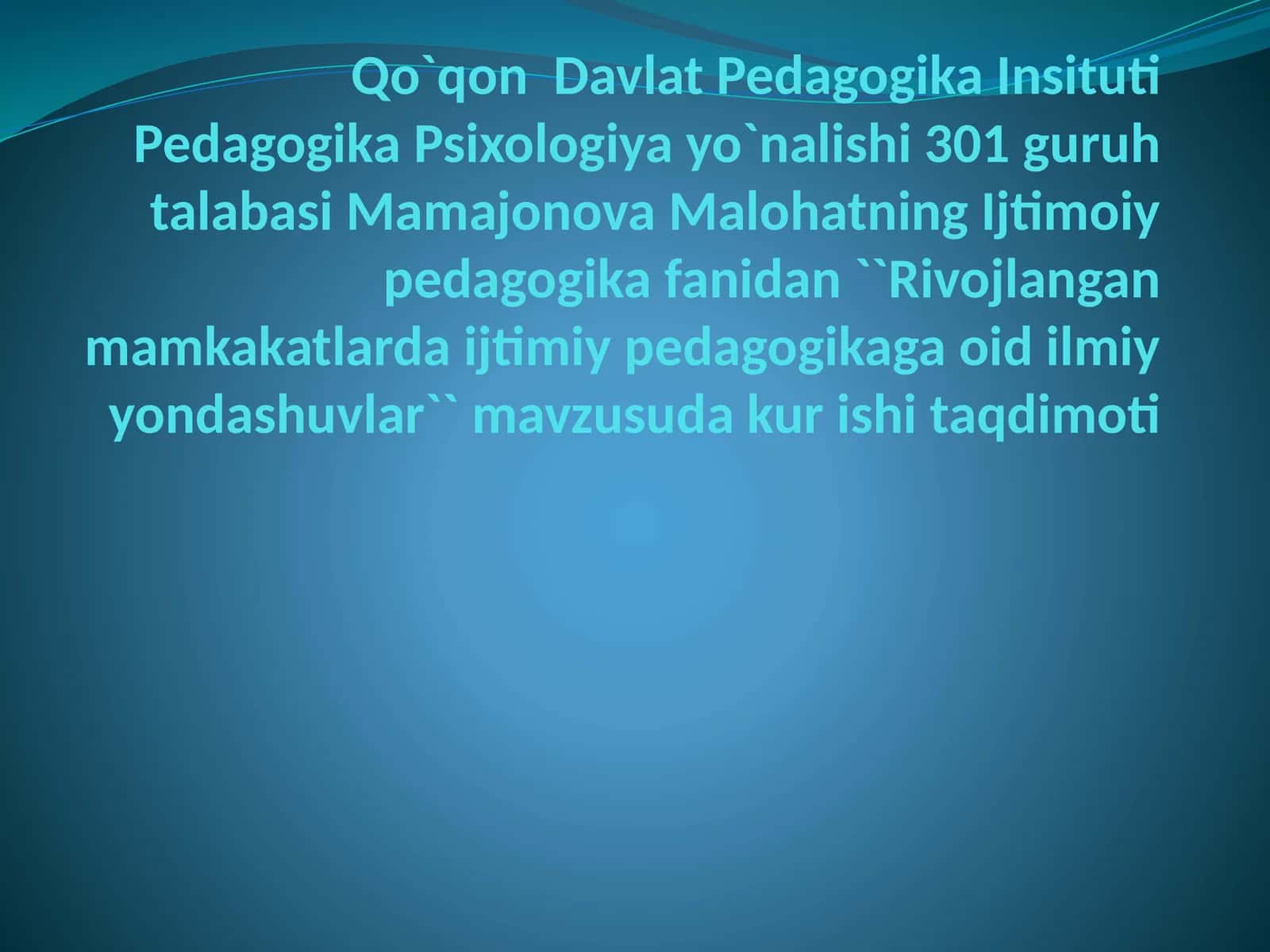 Rivojlangan davlatlarda ijtimoiy pedagogikaning rivojlanishi
