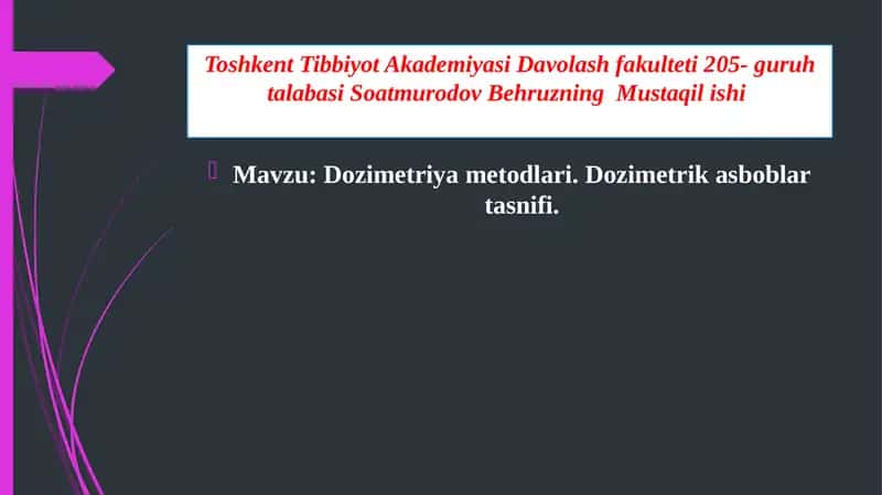 Dozimetriya