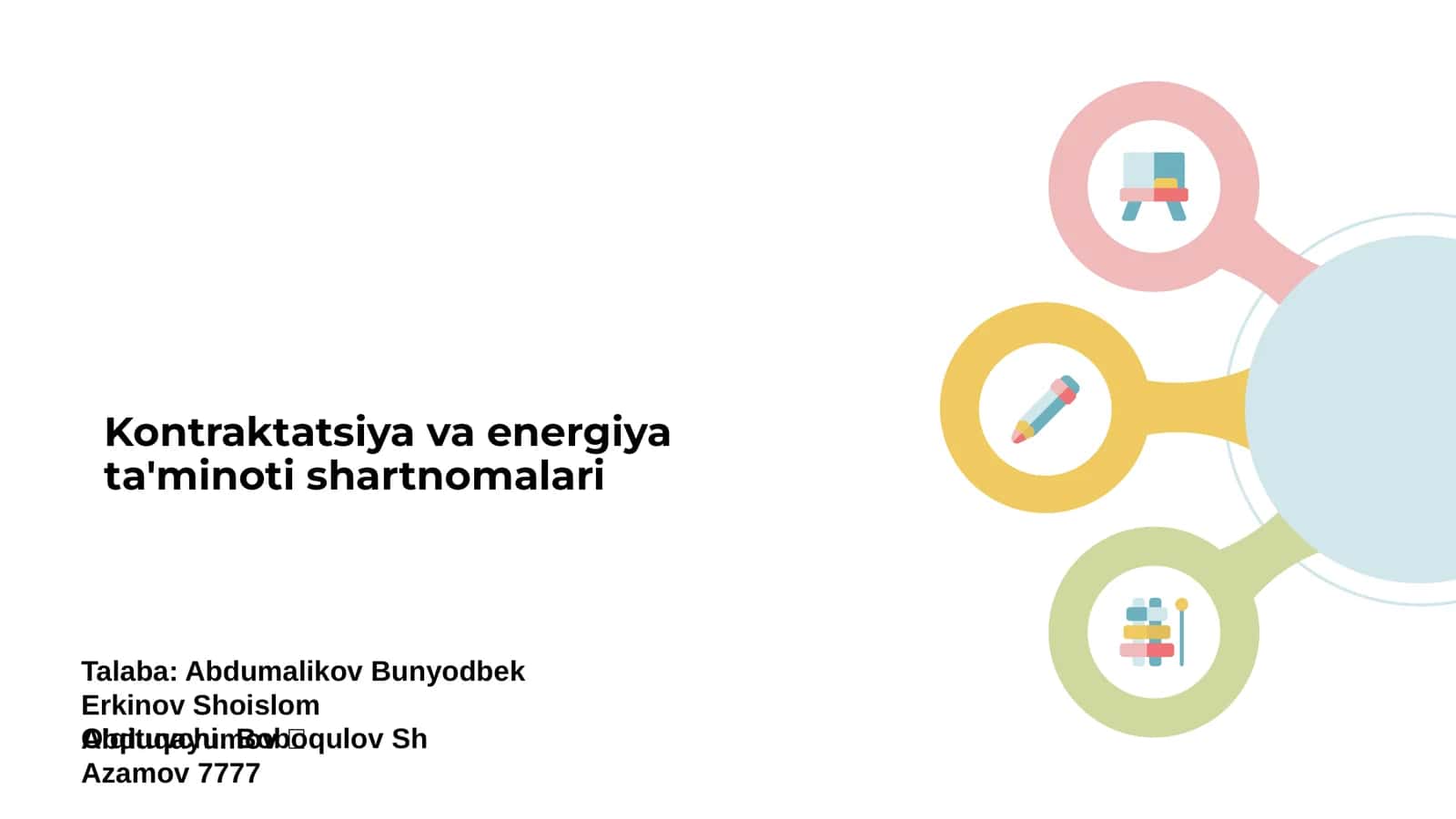 Kontraktatsiya va energiya ta'minoti shartnomalari