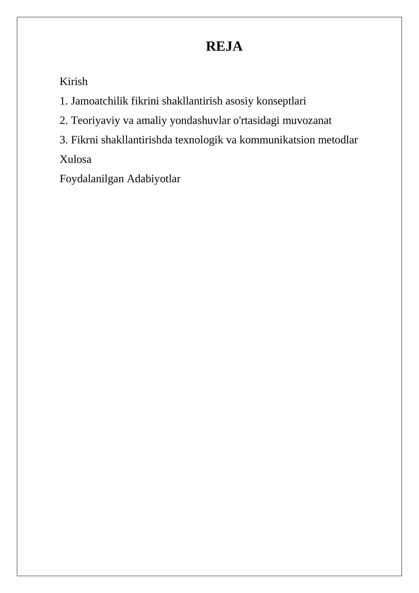 Jamoatchilik fikrini shakllantirish va unga ta'sir o'tkazish usullari