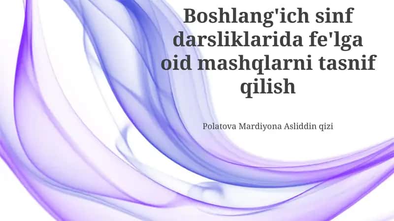 Murakkab fe'l kesimlari bilan ishlash