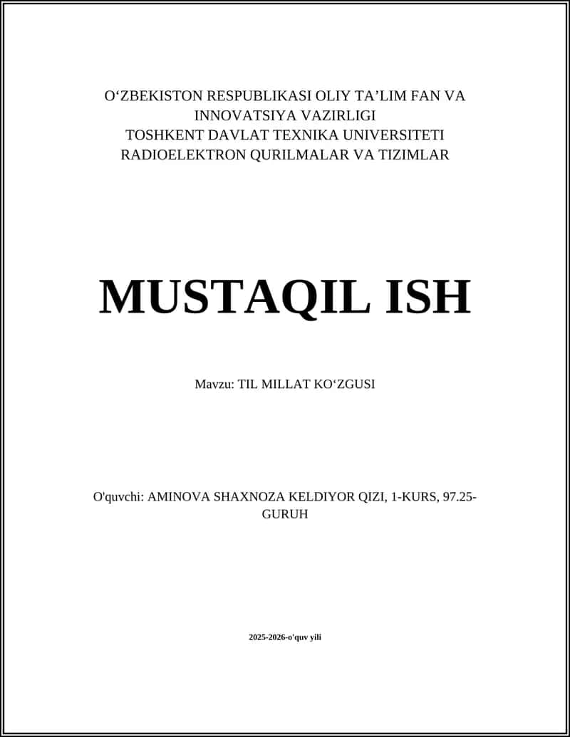 TIL MILLAT KOʻZGUSI