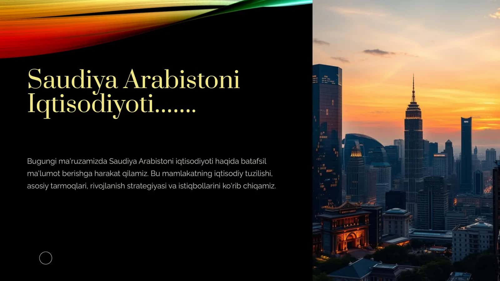 Saudiya Arabistoni Iqtisodiyoti