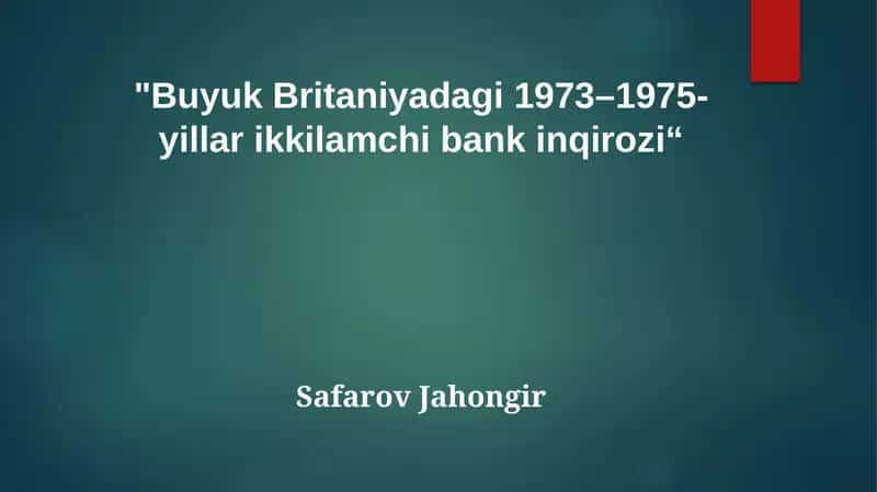 1973–1975-yillar ikkilamchi bank inqirozi