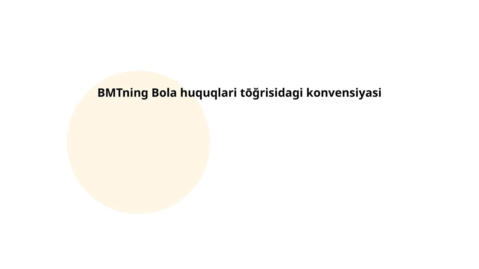 BMTning Bola huquqlari tōğrisidagi konvensiyasi