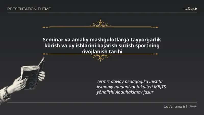 Seminar va amaliy mashgulotlarga tayyorgarlik kõrish